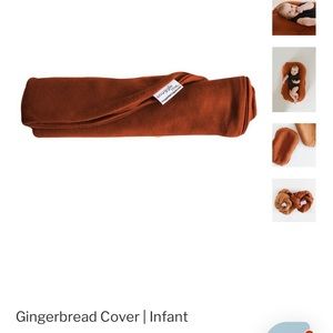 Snuggle me organic cotton sheet gingerbread color.